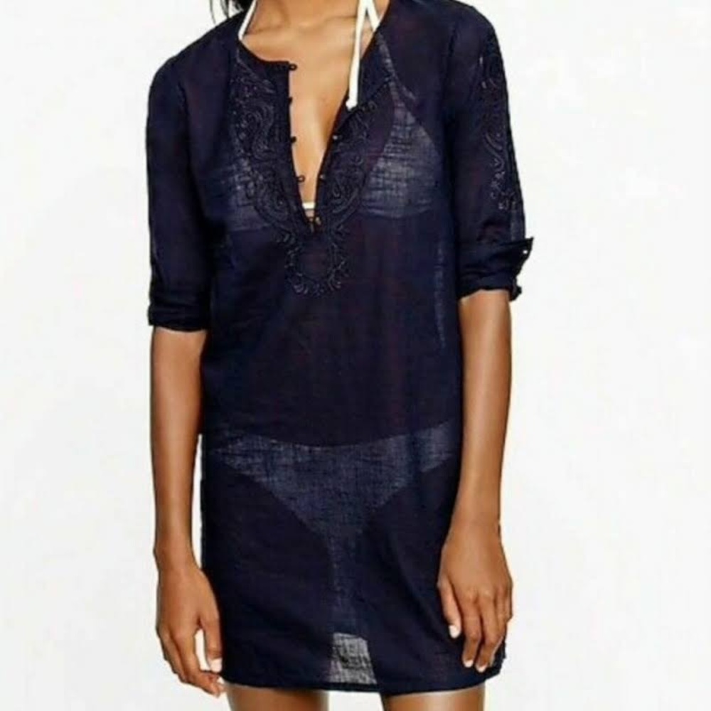 Lightweight tunic.  Jcrew.   Navy